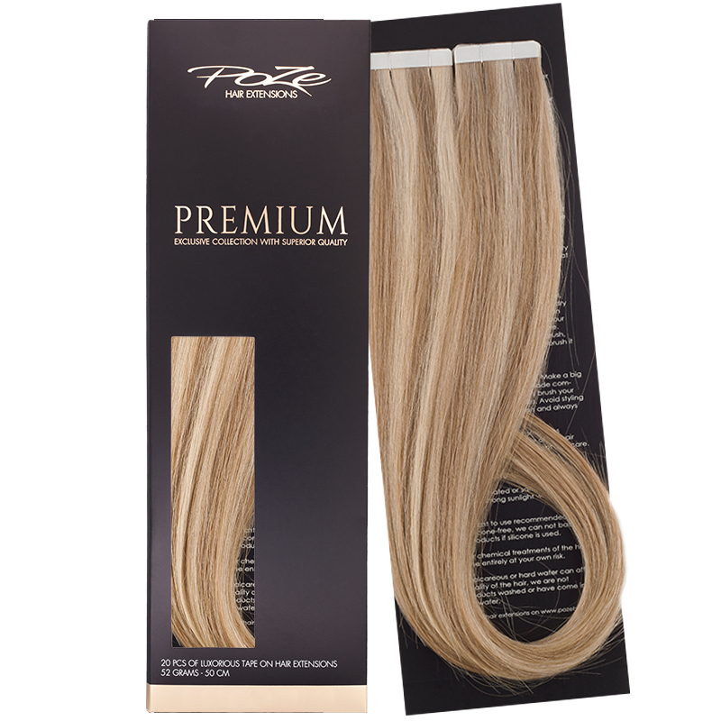 Poze Premium Tape On Hair Extensions - 52g 8A/10NV Ash Mix - 40cm