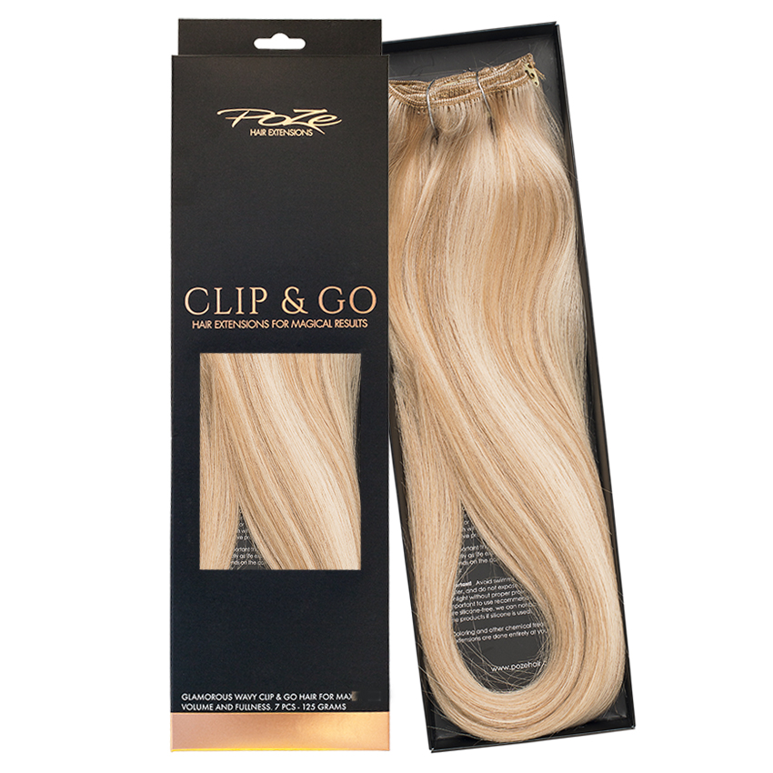 Poze Standard Clip & Go Hair Extensions - 125g Sunkissed Beige 12NA/10B - 60cm