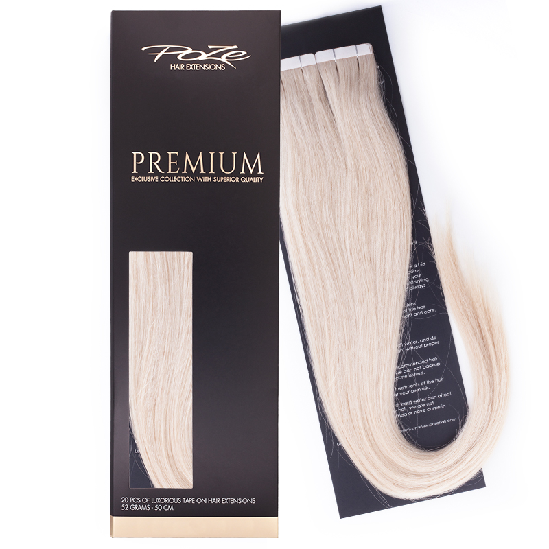 Poze Premium Tape On Hair Extensions - 52g Platinum 12NA - 60cm