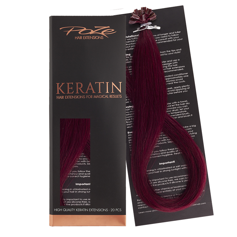 Poze Standard Keratin Extensions Red Passion 5RV - 50cm
