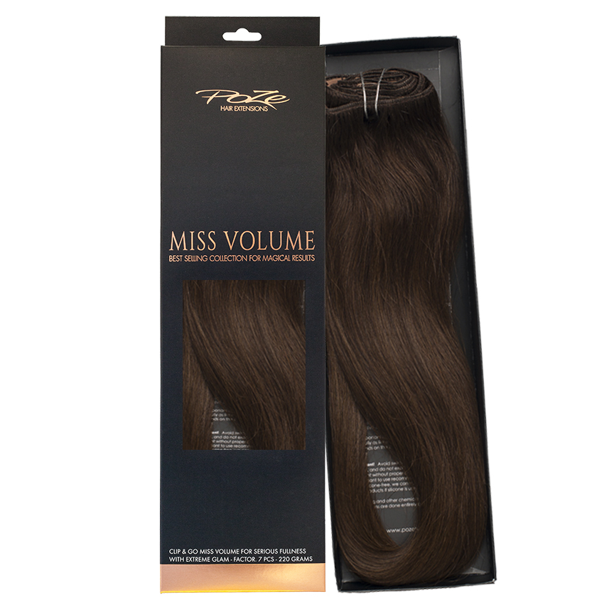 Poze Standard Clip & Go Miss Volume - 220g Chocolate Brown 4B - 55cm
