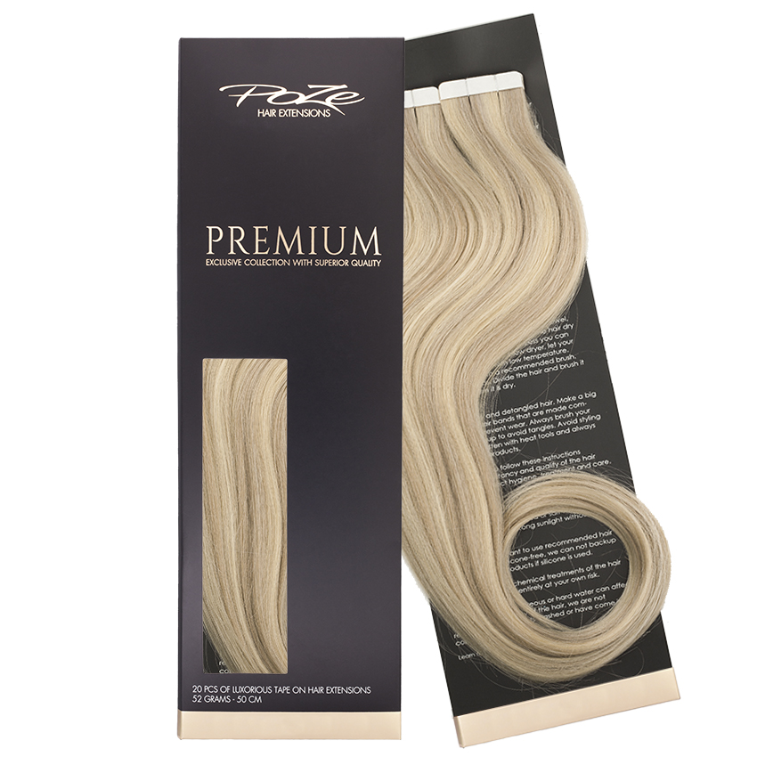 Poze Premium Tape On Hair Extensions - 52g Sensation Blonde 10NV/10V - 60cm