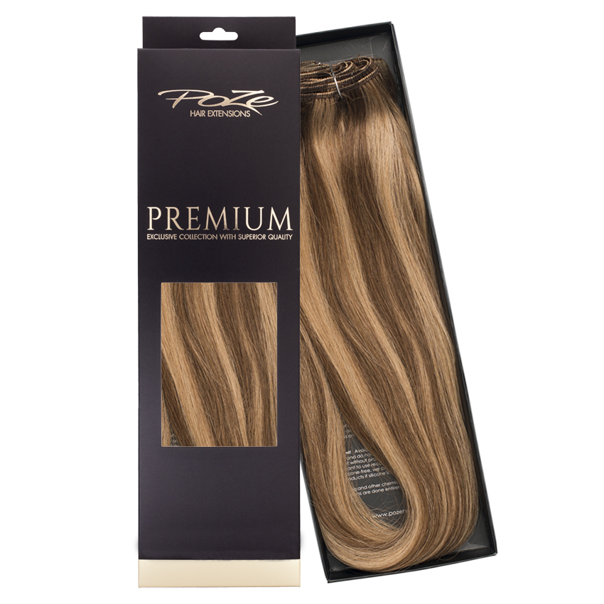 Poze Premium Clip & Go Hair Extensions - 125g Sandy Brown Mix 10B/7BN - 60cm