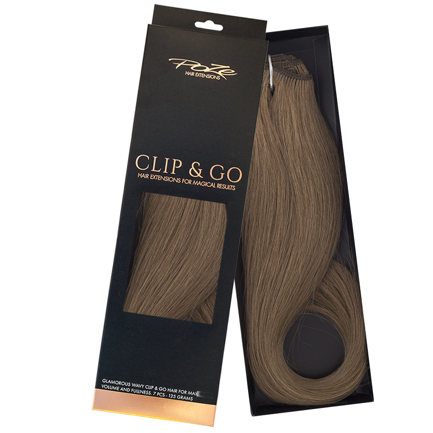 Poze Standard Clip & Go Hair Extensions - 125g Cool Brown 7NV - 50cm