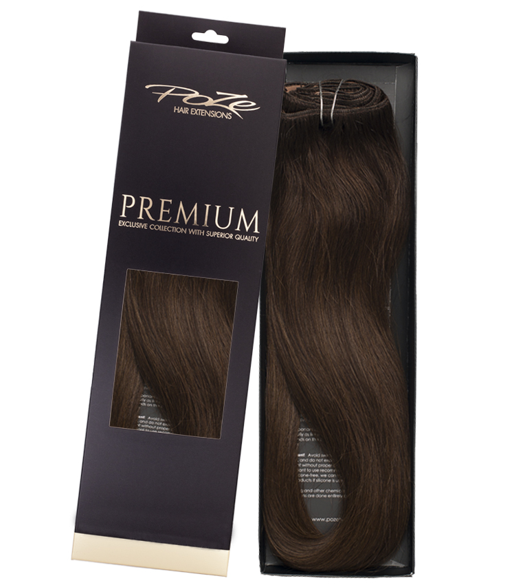 Poze Premium Clip & Go Hair Extensions - 125g 4B Chocolate Brown - 40cm