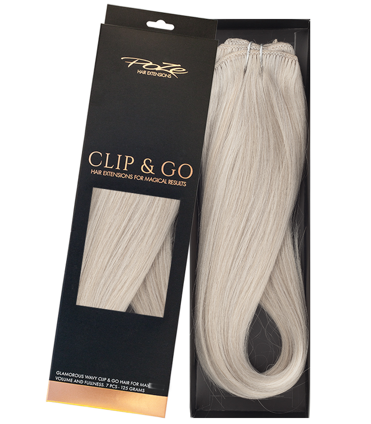 Poze Standard Clip & Go Hair Extensions - 125g Dirty Titanium Mix 10BS/12AS - 40cm