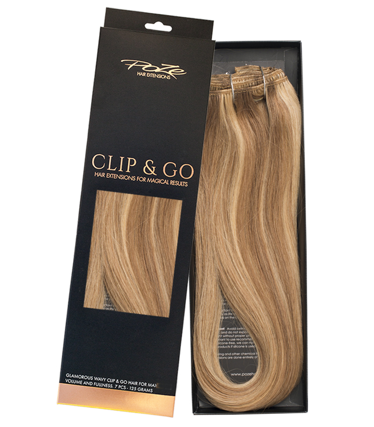 Poze Standard Clip & Go Hair Extensions - 125g Whipped Cream Blonde 8B/11G - 40cm