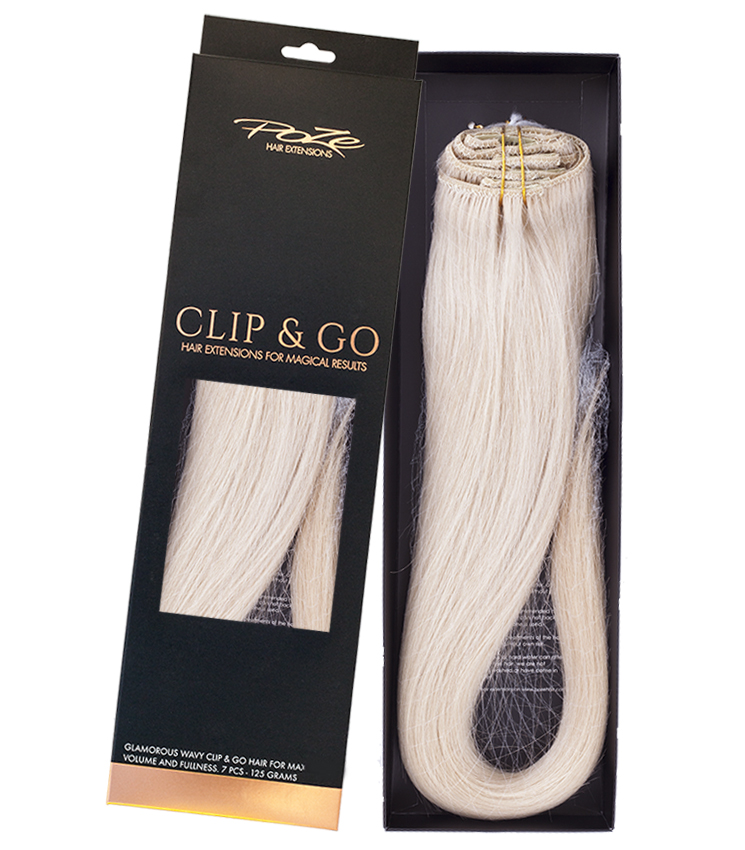 Poze Standard Clip & Go Hair Extensions - 125g Platinum 12NA - 60cm