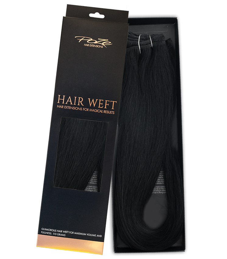 Poze Standard Hairweft - 110g Midnight Black 1N - 50cm