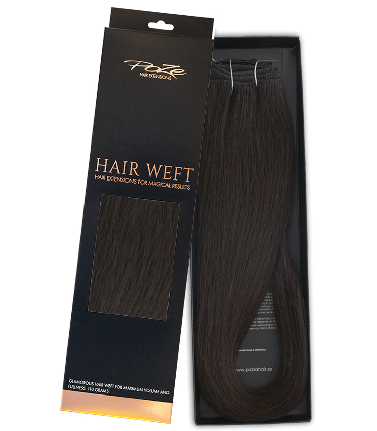 Poze Standard Hairweft - 110g Midnight Brown 1B - 50cm