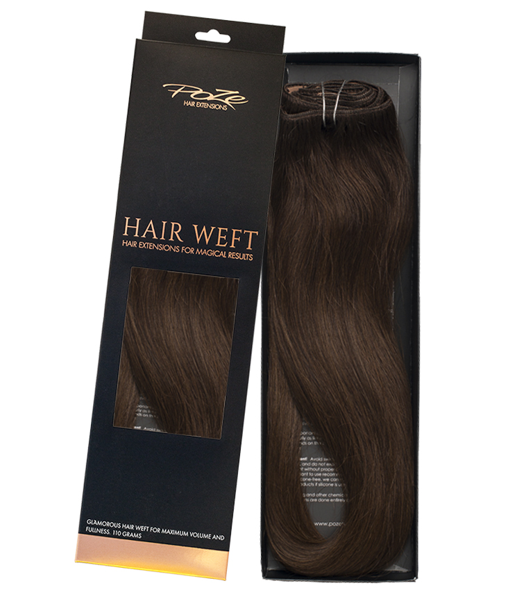 Poze Standard Hairweft - 110g Chocolate Brown 4B - 50cm