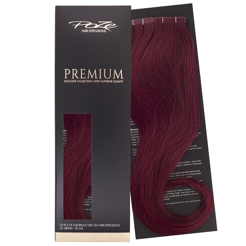 Poze Premium Tape On Hair Extensions - 52g Red Passion 5RV - 50cm