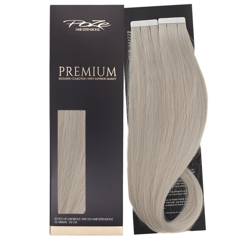 Poze Premium Tape On Hair Extensions - 52g Dirty Titanium Mix 10BS/12AS - 50cm