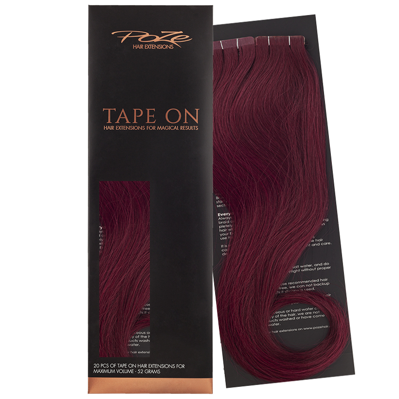 Poze Standard Tape On Extensions - 52g Red Passion 5RV - 50cm