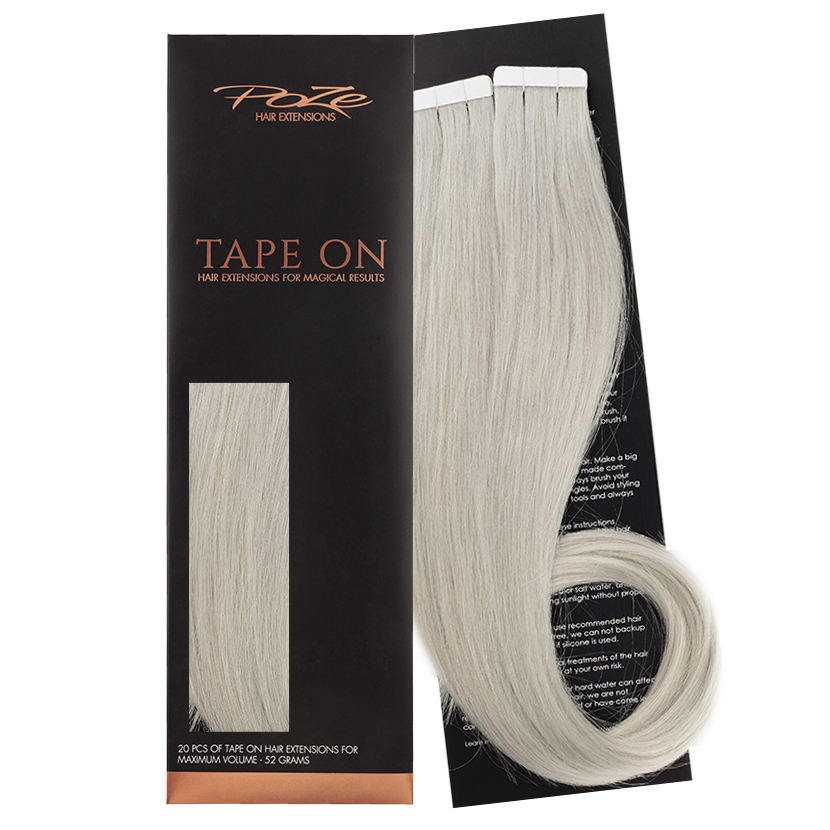 Poze Standard Tape On Extensions - 52g Titanium Blonde 10AS - 40cm