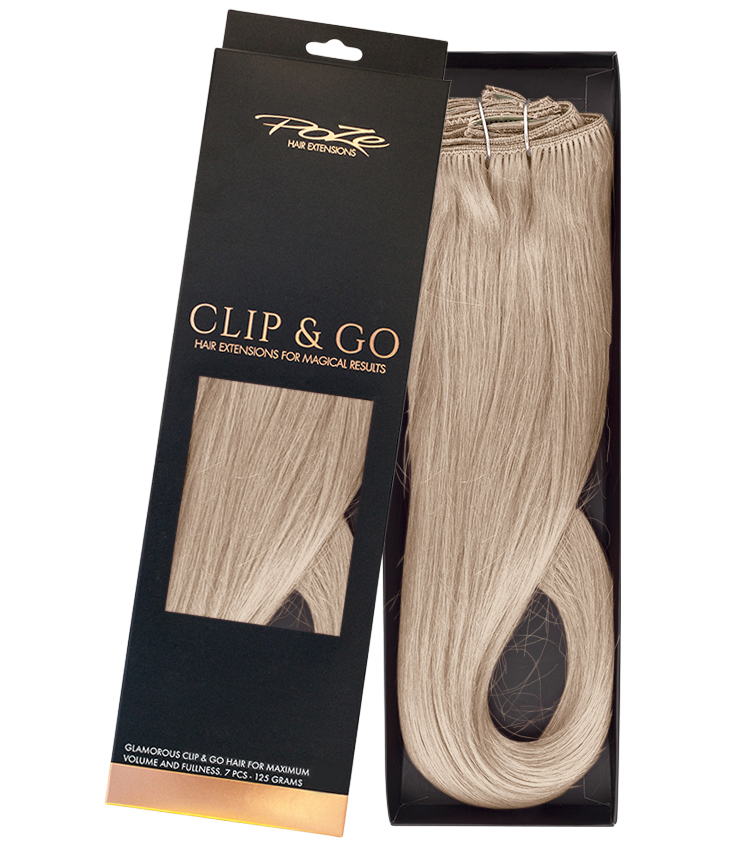 Poze Standard Äkta Löshår Clip & Go - 100g Blond - 40cm