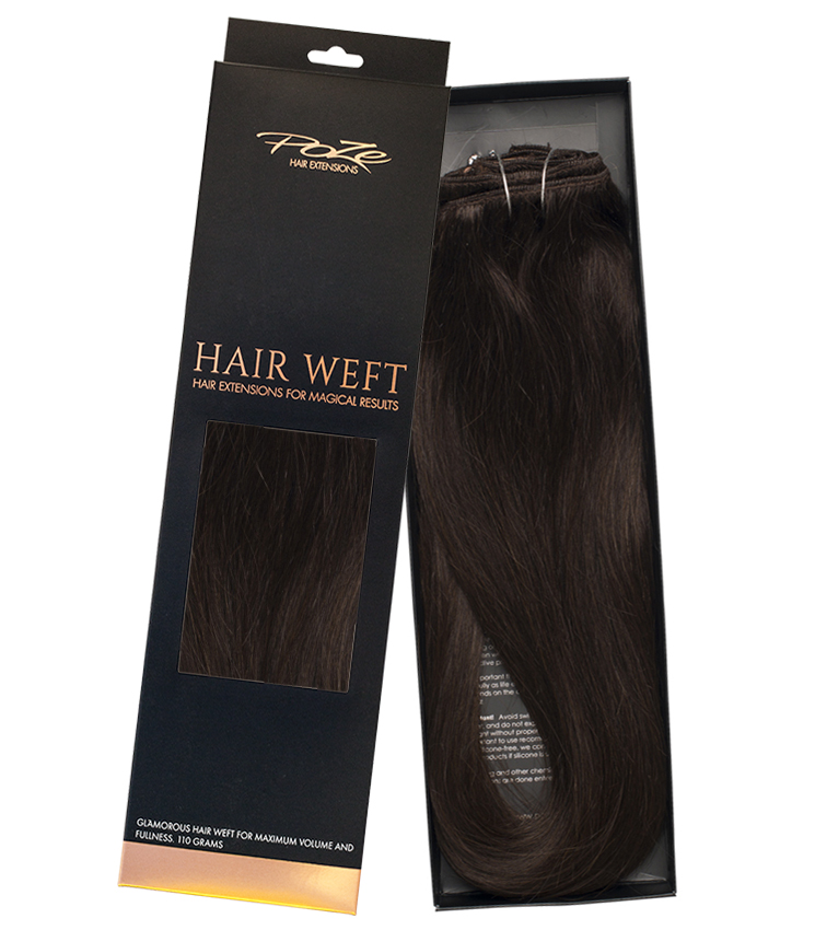 Poze Standard Hairweft - 100g Dark Espresso Brown 2B - 50cm