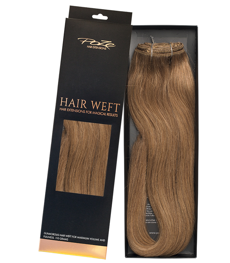 Poze Standard Hairweft - 100g Light Brown 8B - 50cm