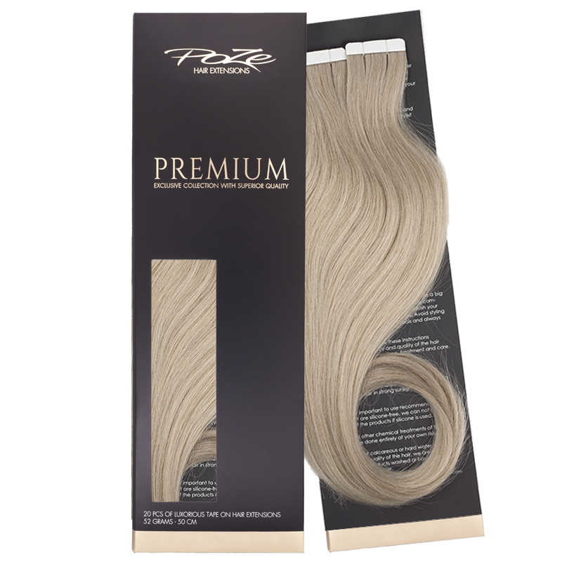 Poze Premium Tape On Hair Extensions - 50g 10B Sand Blonde - 50cm