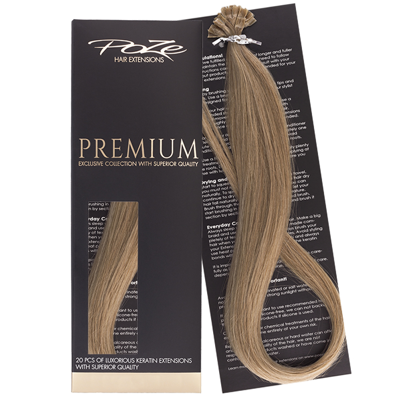 Poze Premium Keratin Extensions 10B Sand Blonde - 50cm