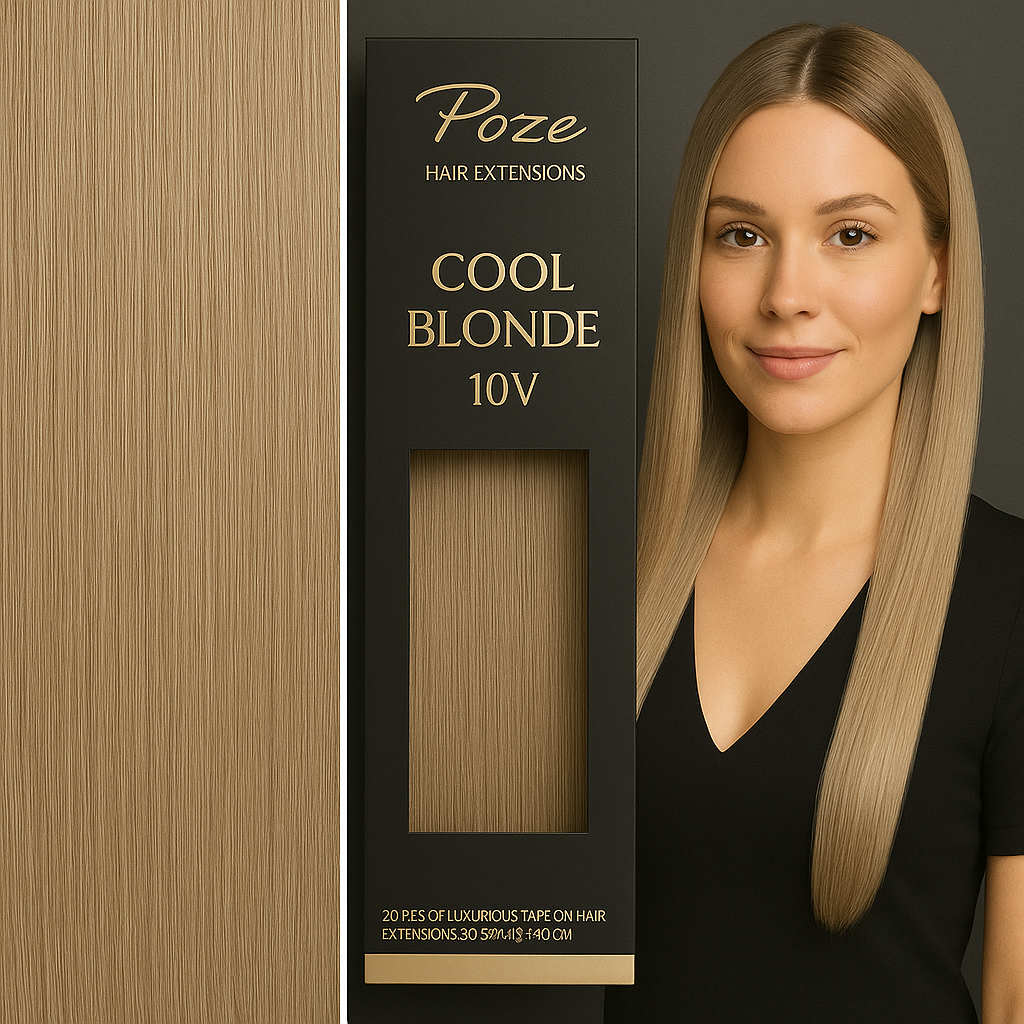 Poze Standard Hairweft - 110g Cool Blonde 10V - 50cm