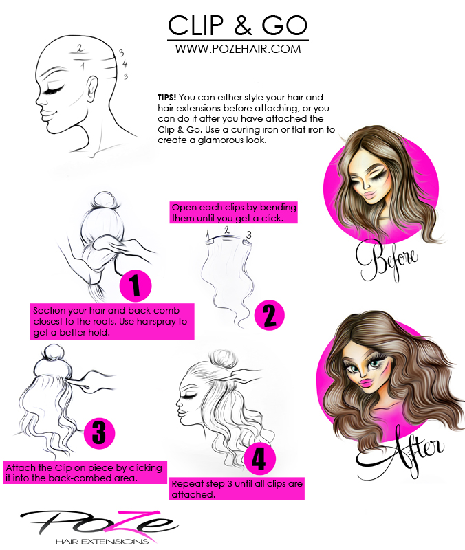 Poze Premium Clip & Go Hair Extensions - 125g 10AS Titanium Blonde - 50cm