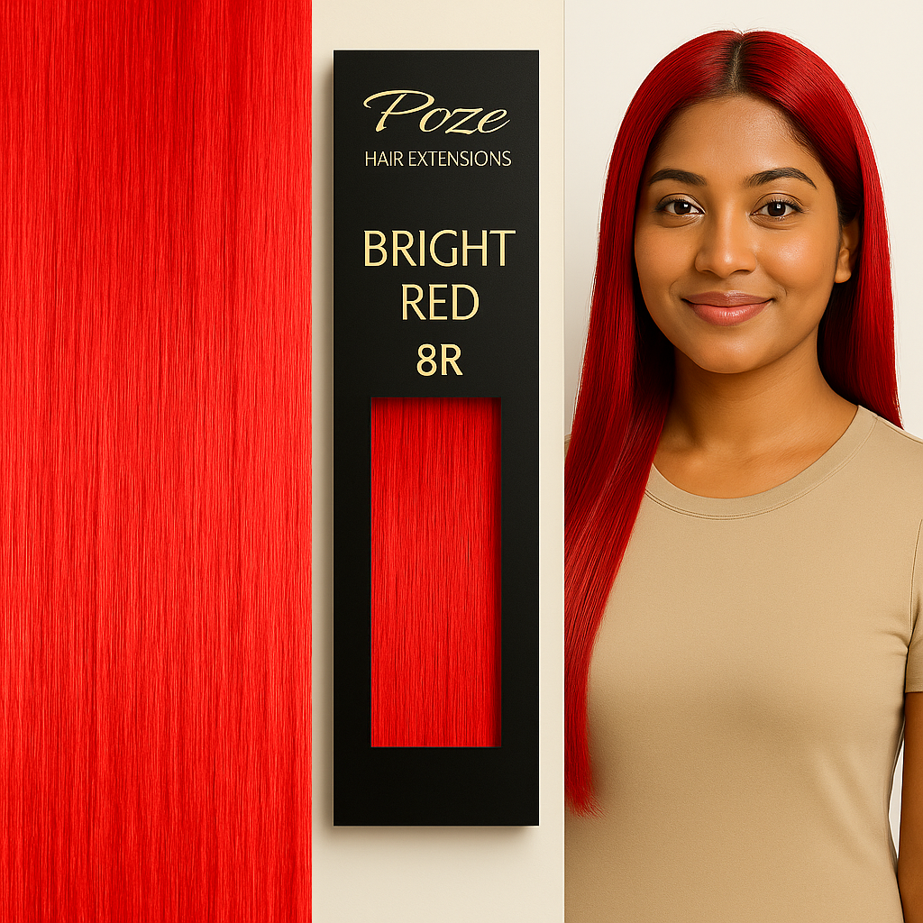 Poze Standard Hairweft - 50g Bright Red 8R - 50cm