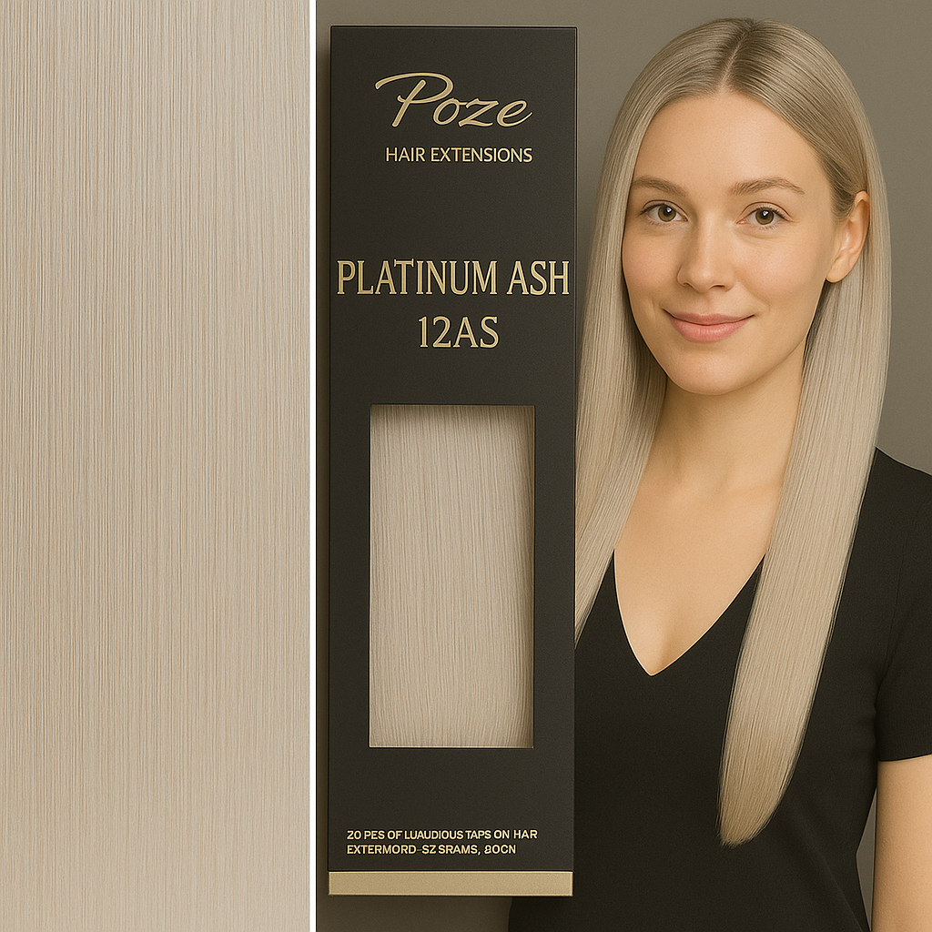 Poze Standard Hairweft - 110g Platinum Ash 12AS - 50cm
