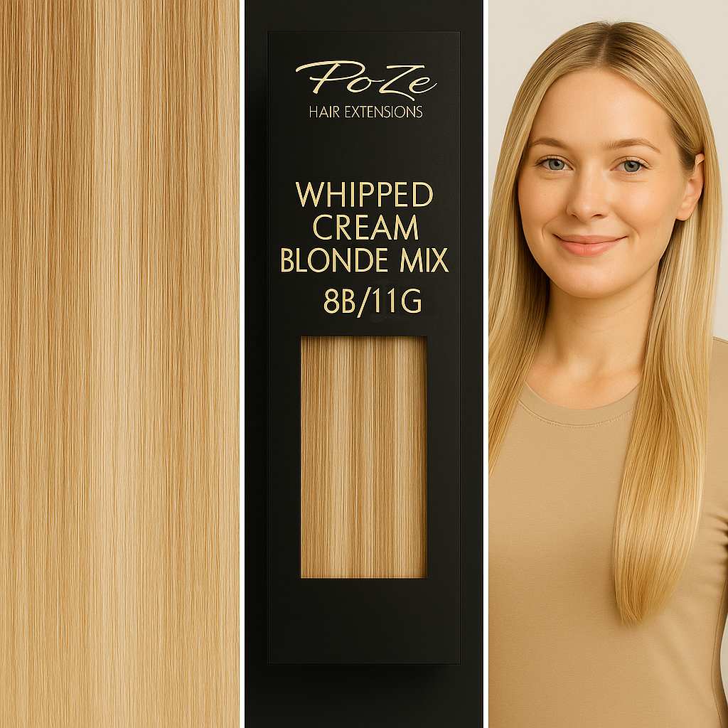Poze Standard Hairweft - 110g Whipped Cream Blonde 8B/11G - 60cm