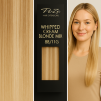 Poze Premium Keratin Extensions Whipped Cream Blonde 8B/11G - 50cm - 17g