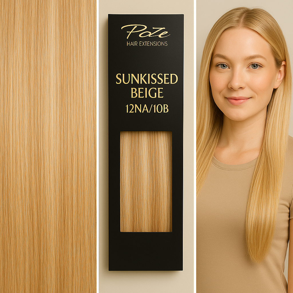 Poze Premium Hair Weft - 110g 12NA/10B Sunkissed Beige - 60cm