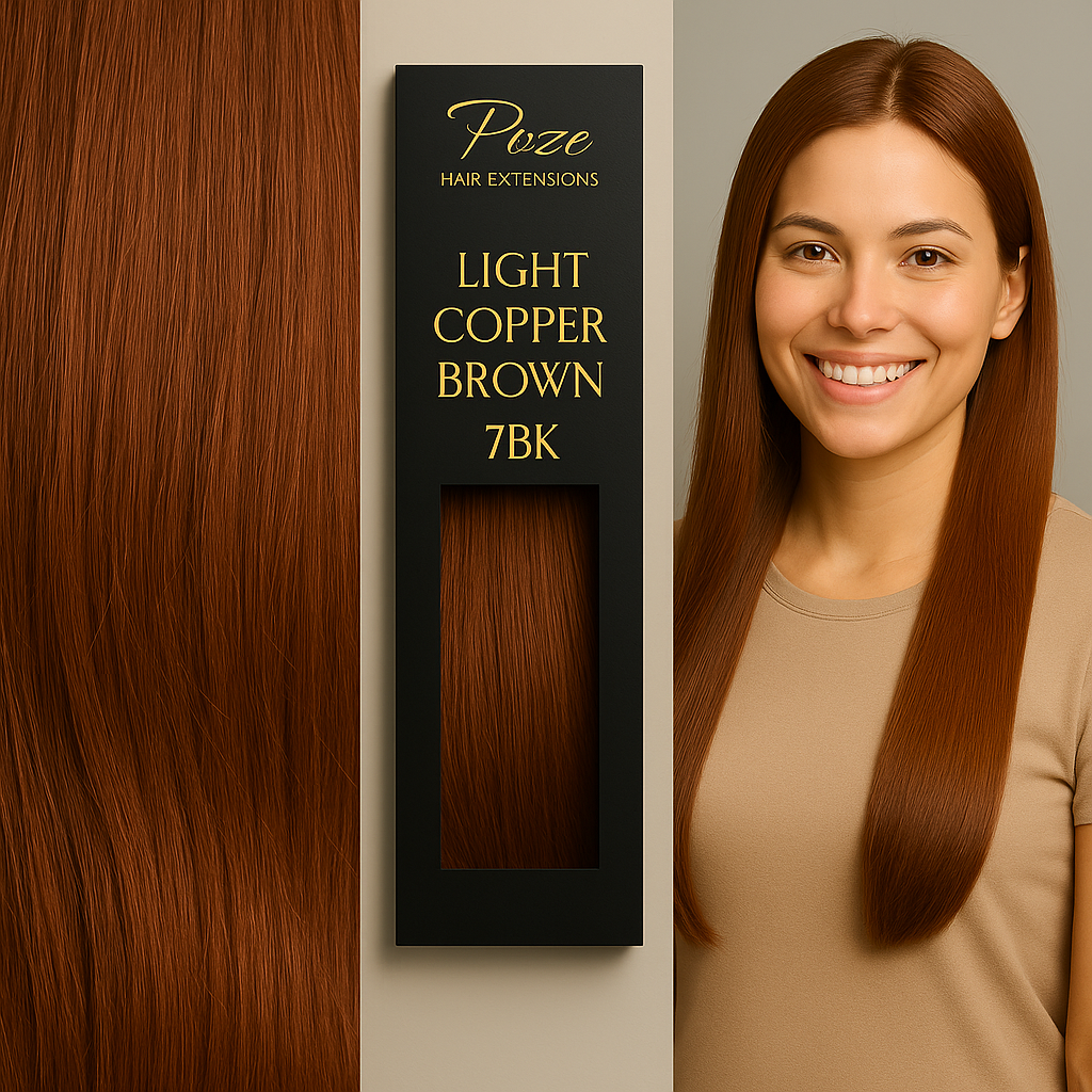 Poze Standard Magic Tip Extensions Light Copper Brown 7BK ? 50cm/17g
