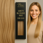 Poze Standard Seamless Tape On Extensions - 50g Dirty Blonde Mix 10B/12AS - 50cm