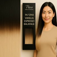 Poze Standard Tape On Extensions - 50g Vanilla Espresso Balayage 1N/12NA - 50cm