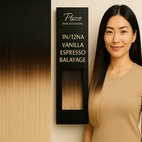 Poze Standard Clip & Go Hair Extensions - 110g Vanilla Espresso Balayage 1N/12NA - 50cm